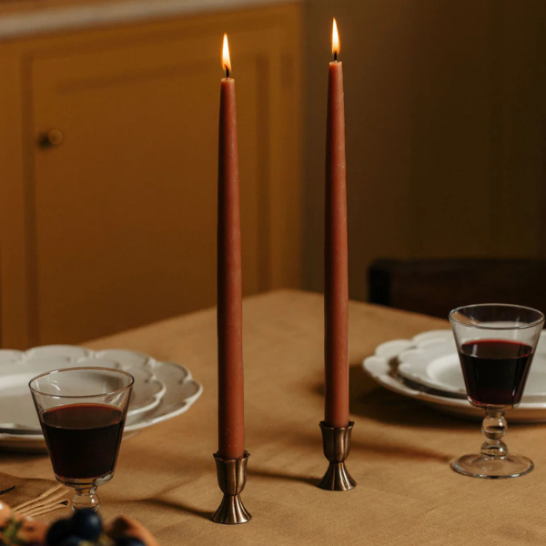 Rebecca Udall, Set of 6 Danish Taper Candles, Terracotta