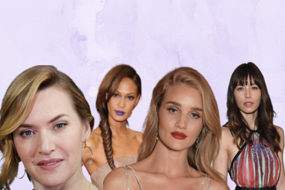 a collage of celebrities showing the best hairstyles for long faces