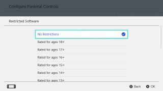 Switch Parental Controls Restricted Software