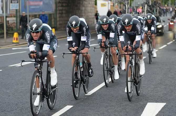 Omega Pharma-Quickstep was a close second in the Giro TTT
