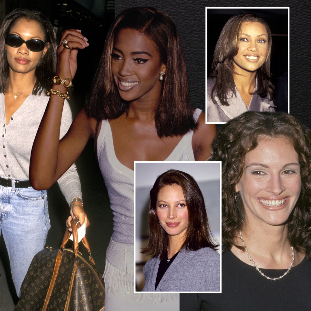 Garcelle Beauvais, Naomi Campbell, Christy Turlington. Vanessa Williams, and Julia Roberts