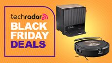 Roomba robot vacuum, next to a label that says TechRadar Black Friday deals 