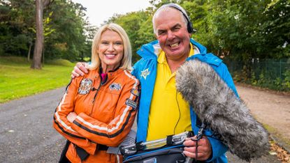 Anneka Rice and Dave the Soundman on Challenge Anneka 