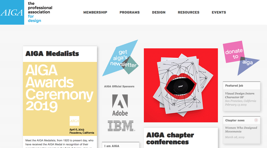 AIGA homepage