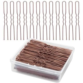 Greenmingle Brown Hair Pins,bobby Pins U Shape Hair Bun Pins Bun Pins Hair Clips Hair Grips for Women Hair Styling Pins 100 Pieces Ideal for All Hair Types (6 Cm/2.36 Inch)