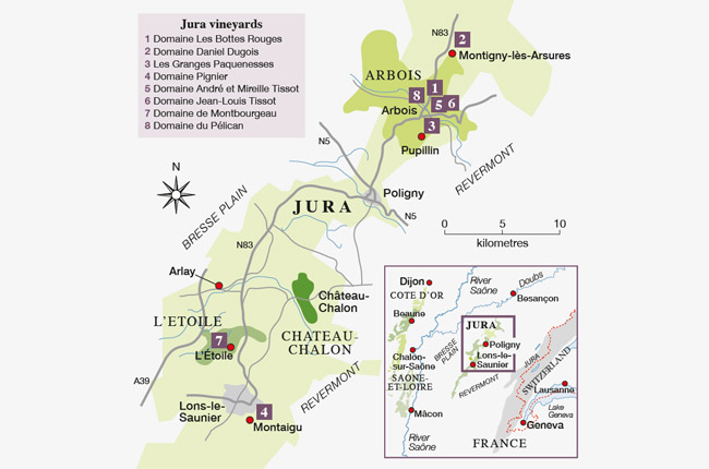 Jura Wine Map