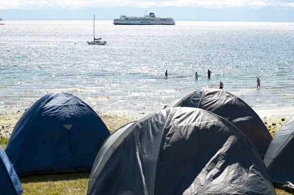 Tent city at the BC Bike Race