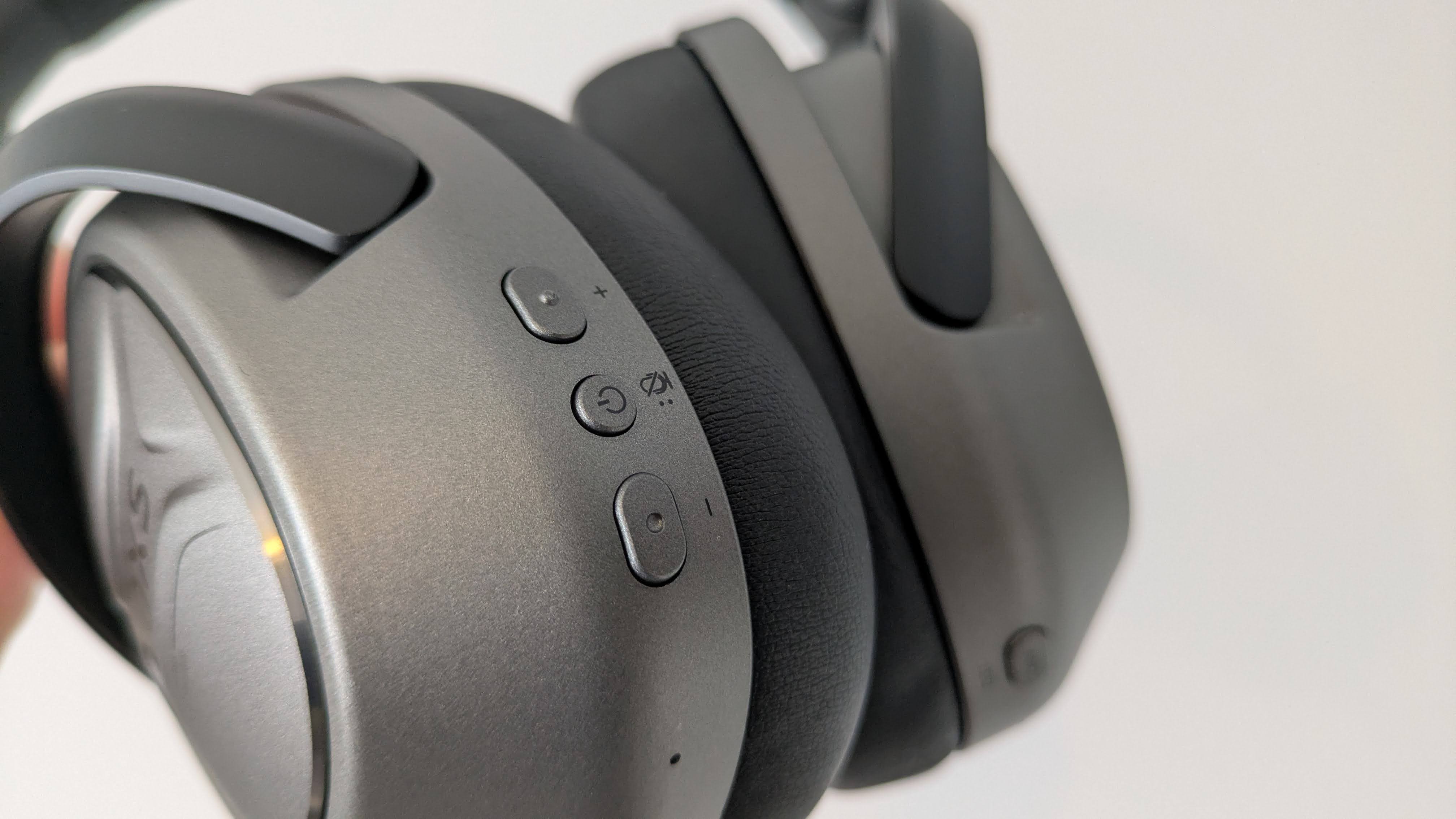 Close-up of power and volume buttons on OXS Storm A2, against a white background