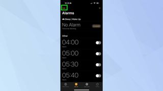 iPhone alarms