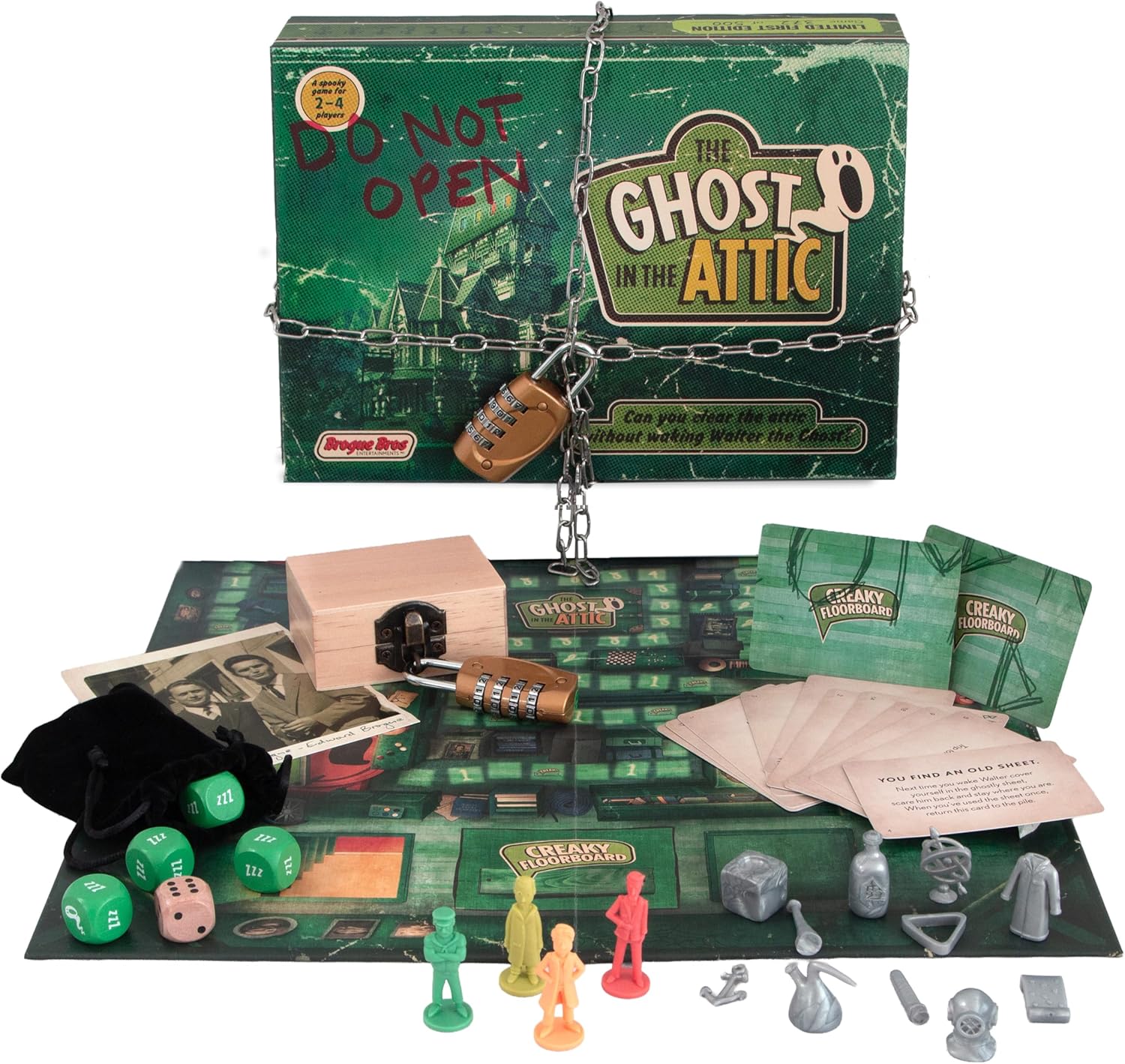 Ghost in the Attic &amp;ndash; Haunted Escape Room Game Mystery | Real Locks &amp;amp; Props | 18 Puzzles | Hidden Websites | Resettable | 1&amp;ndash;5 Players | Ages 12+ | 2 Hours Play &amp;mdash; All Skill Levels | by Henry Lewis