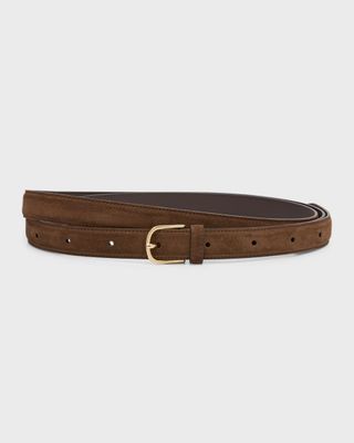 Suede & Leather Wrap Belt