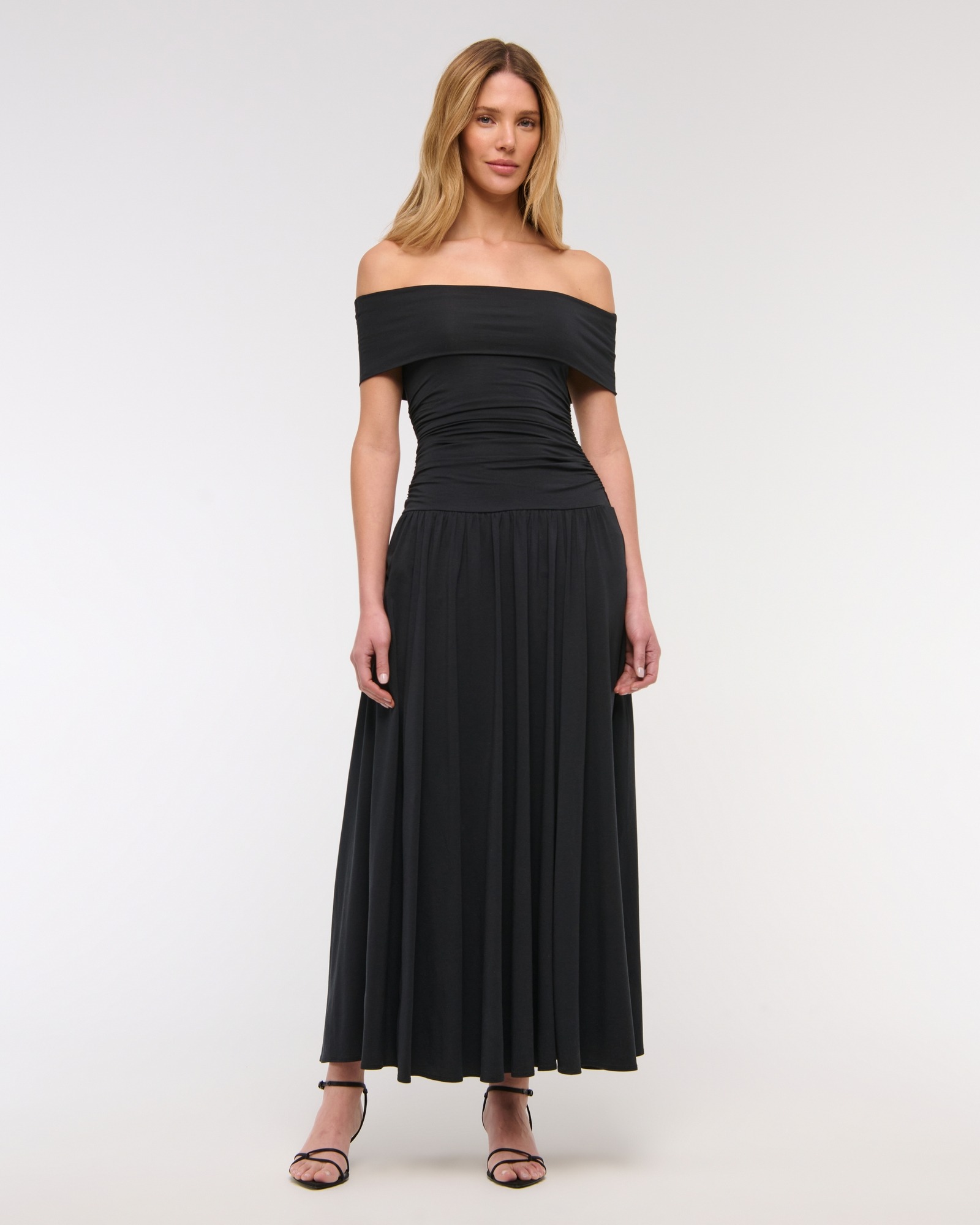 abercrombie, Off-The-Shoulder Knit Maxi Dress