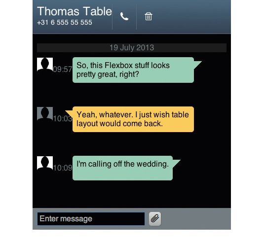 Changing flex-direction to column on the flex container orients the UI, but doesn't fill the screen