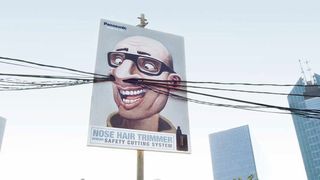 Billboard advertising: Nose hair trimmer