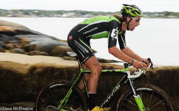 Jamey Driscoll (Cannondale) rides across the beach