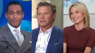 From left to right: T.J. Holmes, Billy Bush and Amy Robach.