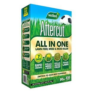 Aftercut All in One Lawn Feed, Weed and Mosskiller 80m2 Box