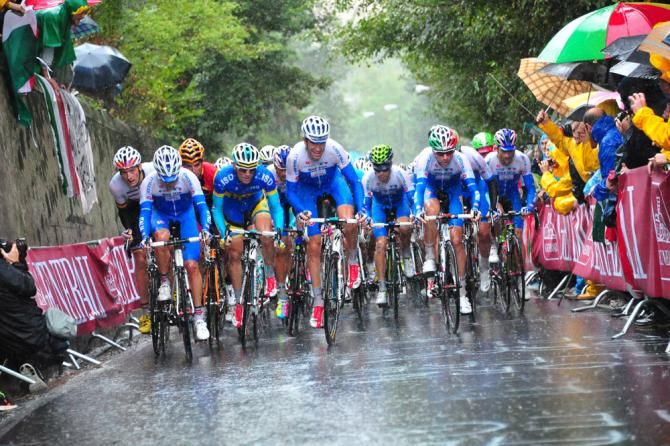 Racing on home soil, the Italian team was a constant presence at the head of the peloton