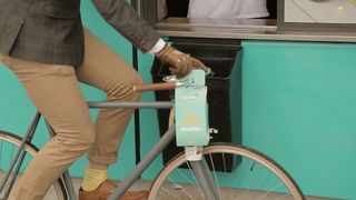 The 'McBike' box is designed to slip over handlebars