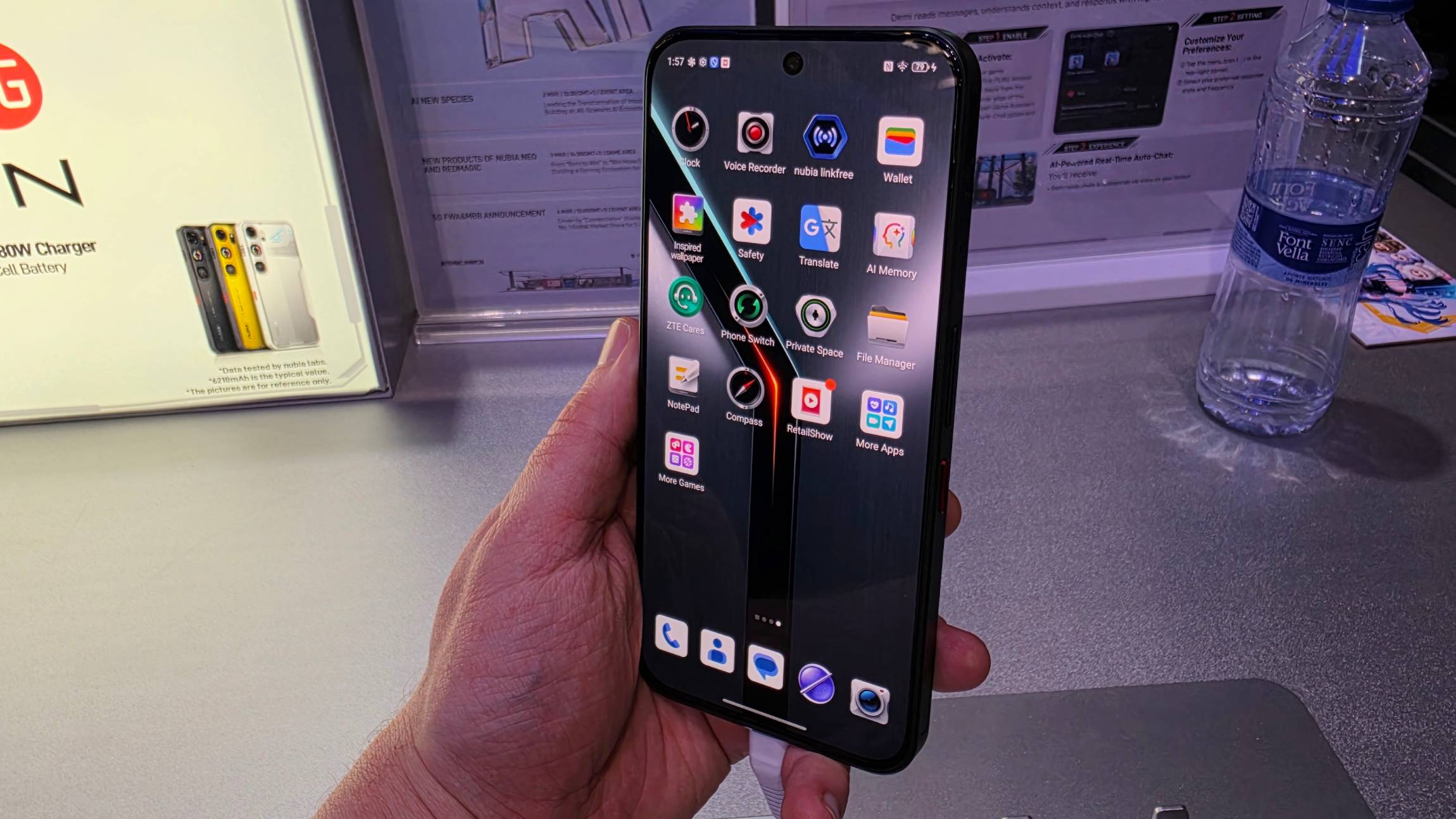 The Nubia Neo 5 GT in a man's hand.