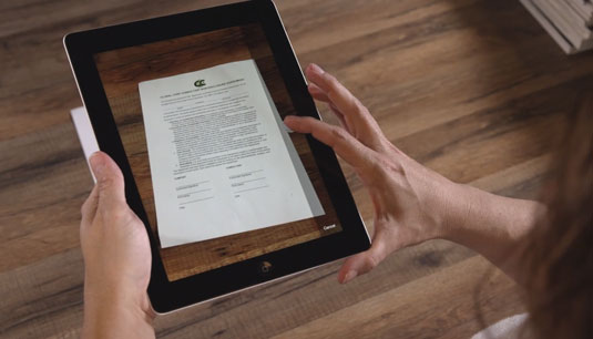 Acrobat DC lets you simply take a photograph of a rotten old paper document...