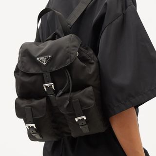 Prada re-nylon black backpack