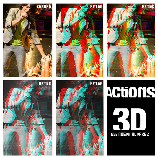 Free Photoshop actions: Action 3D
