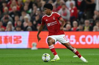 Newcastle United target Andrey Santos of Nottingham Forest in action during the Carabao Cup 2nd Round match between Nottingham Forest and Burnley at the City Ground, Nottingham on Tuesday 29th August 2023. (Photo by Jon Hobley/MI News/NurPhoto via Getty Images)