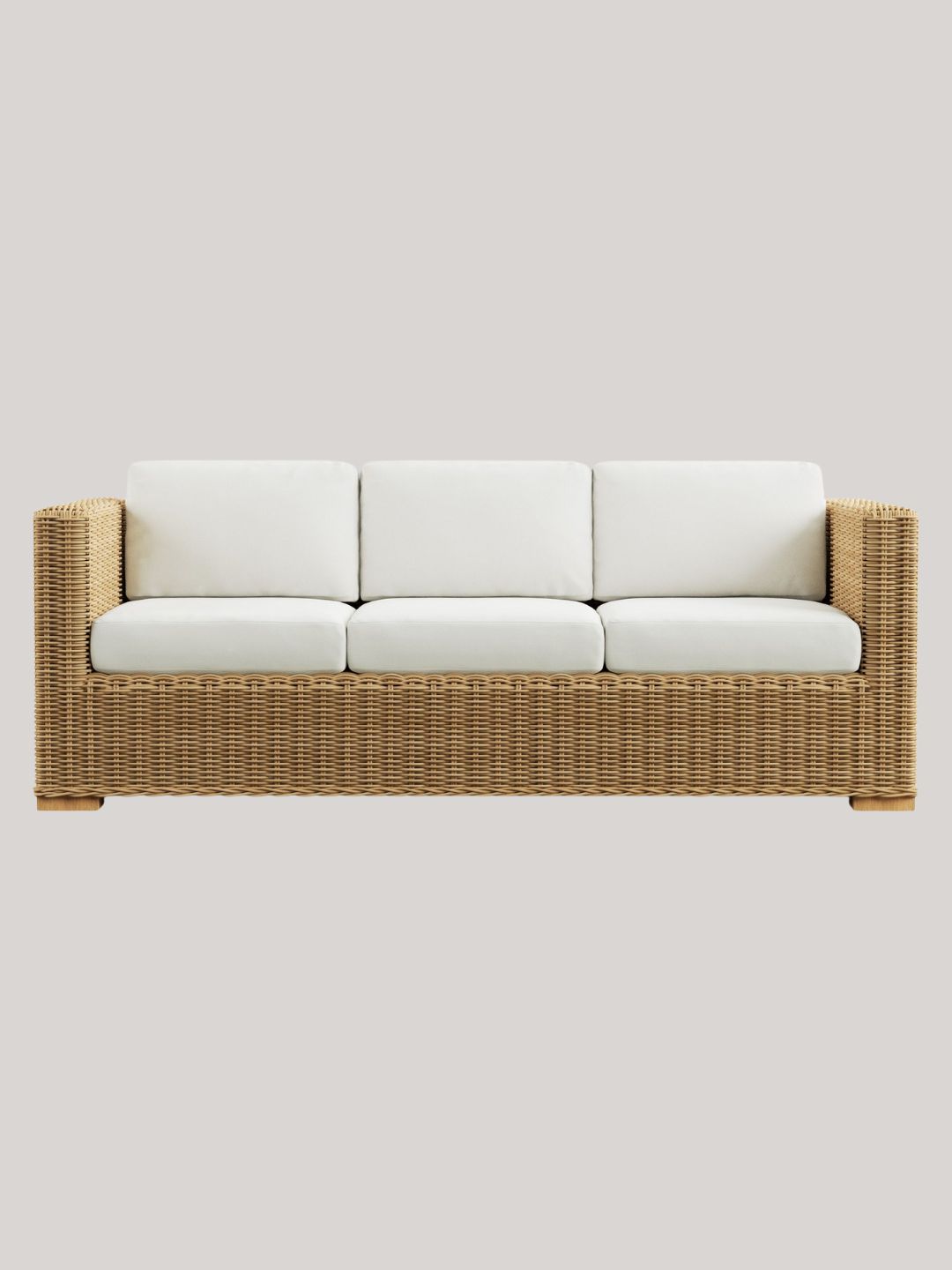 Huntington Wicker Square Arm Outdoor Sofa