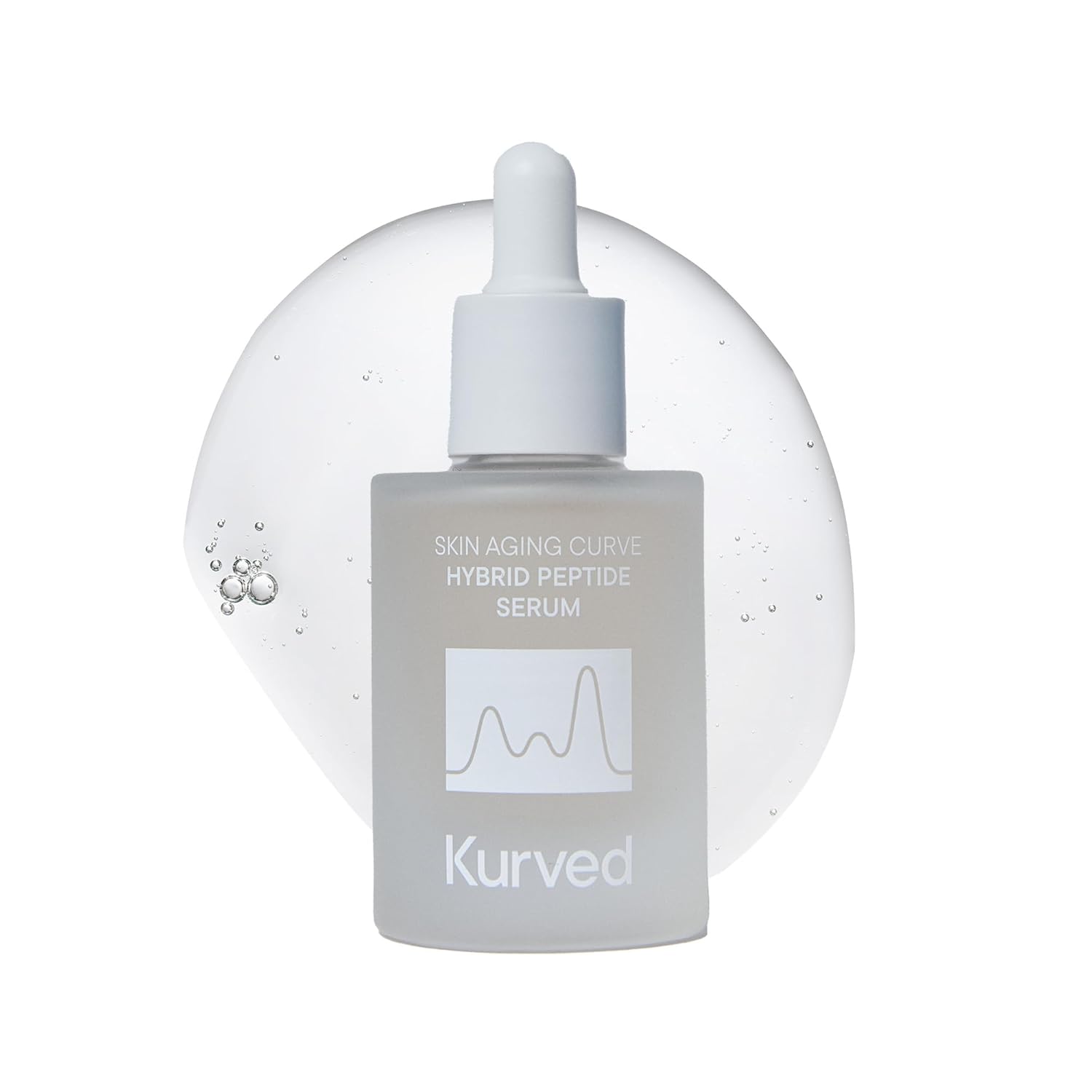 Kurved Skin Aging Curve Hybrid Peptide Serum, 1.01 Fl Oz (30 Ml) | Anti-Aging Hydrating Niacinamide | Lightweight, Non-Sticky, Buildable | K-Beauty Face Serum for Fine Lines, Firming &amp;amp; Elasticity