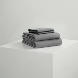Gray bedding folded 