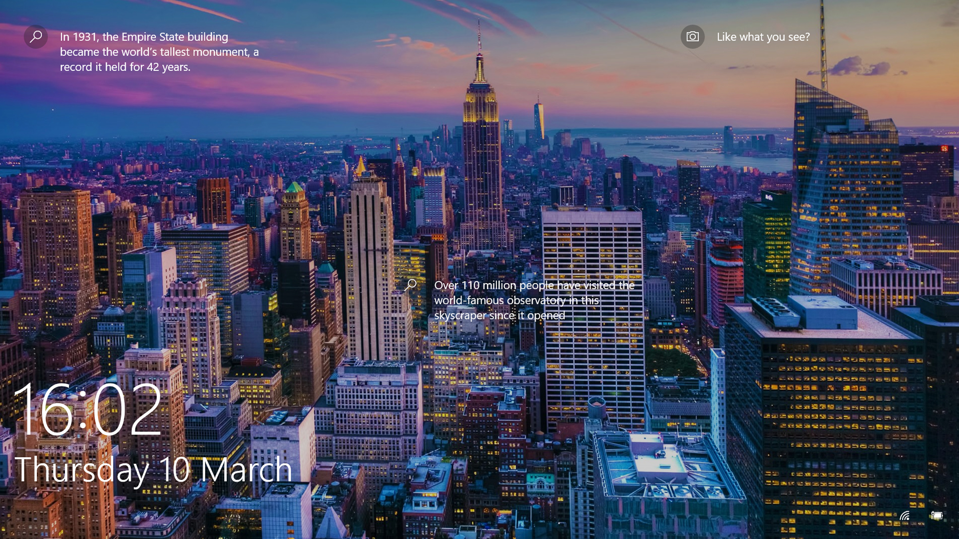 Windows 10 lockscreen