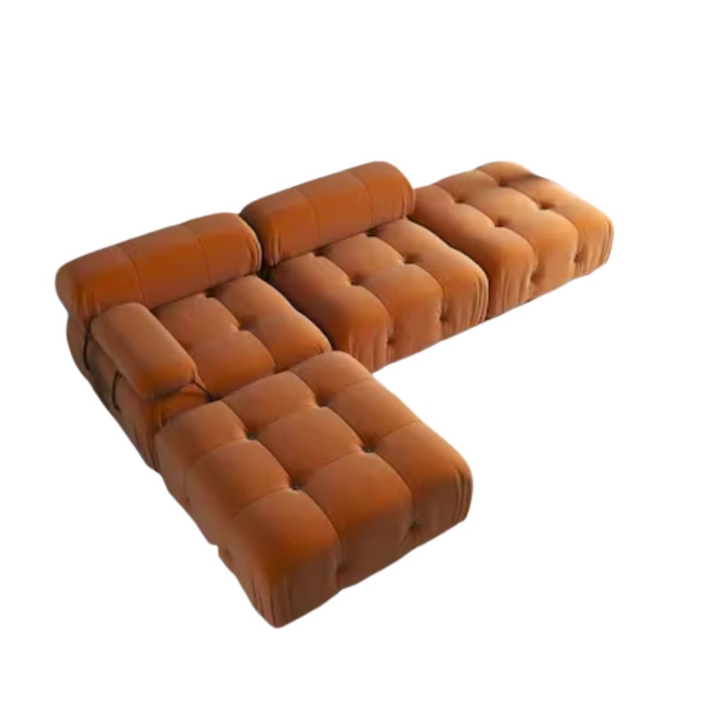 Modular orange sofa