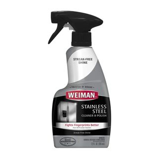 Weiman Stainless Steel Cleaner & Polish on white background