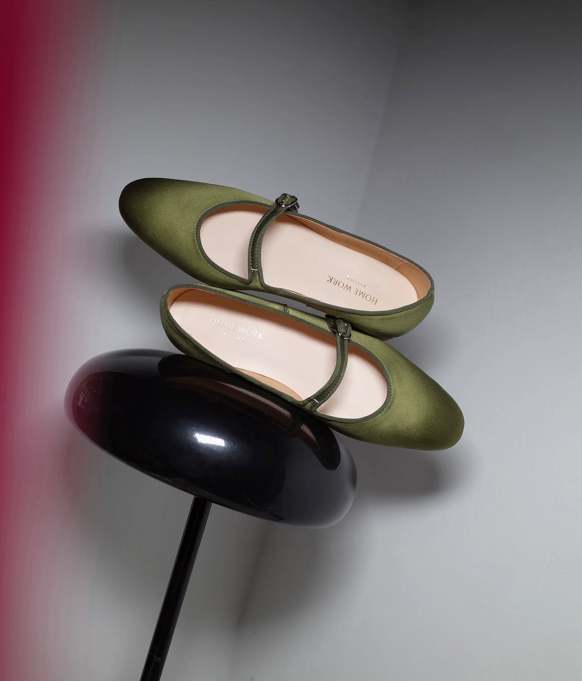 Olive Green Mary Jane Flats