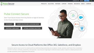 Pulse Connect Secure's homepage