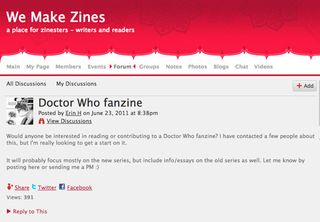 Can't find anyone to get involved in your zine? Put a shout out on a forum such as We Make Zines (http://wemakezines.ning.com/forum)
