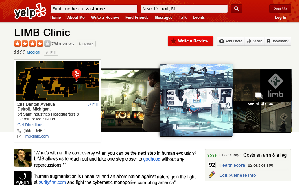 LIMB Clinic (Deus Ex: Human Revolution) by Adam J. - 4/5 stars