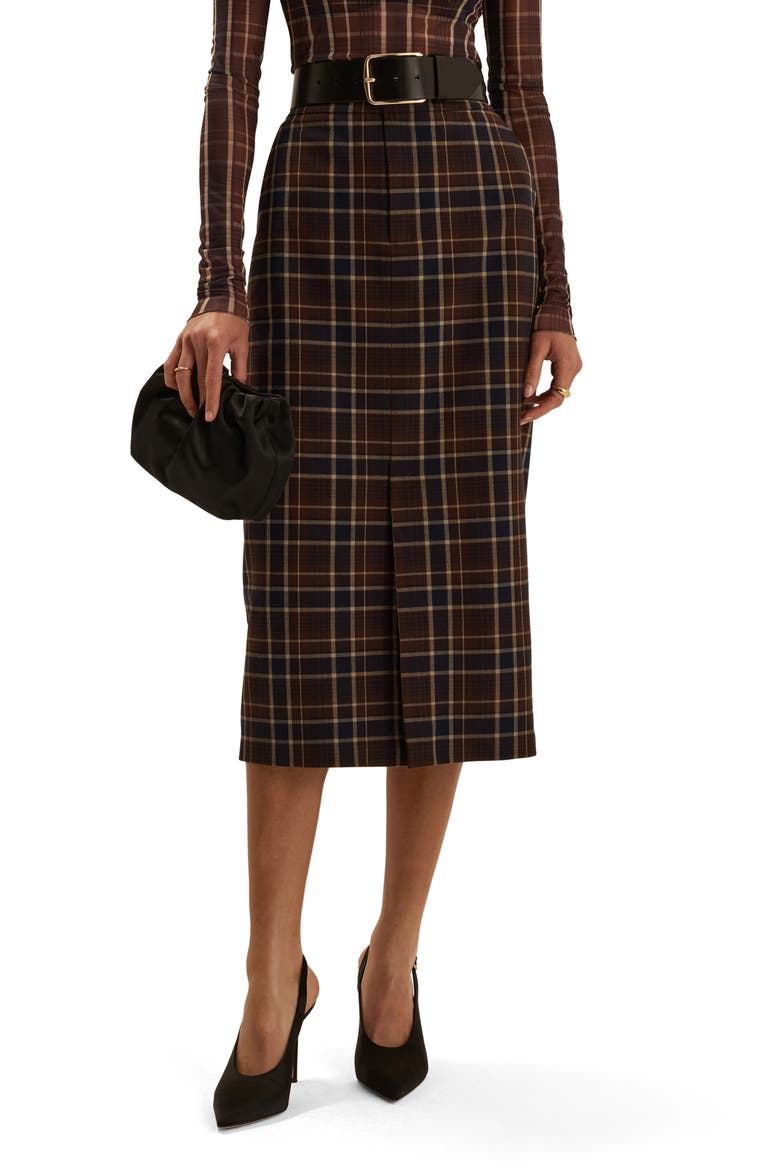 The Meyer Plaid Midi Skirt