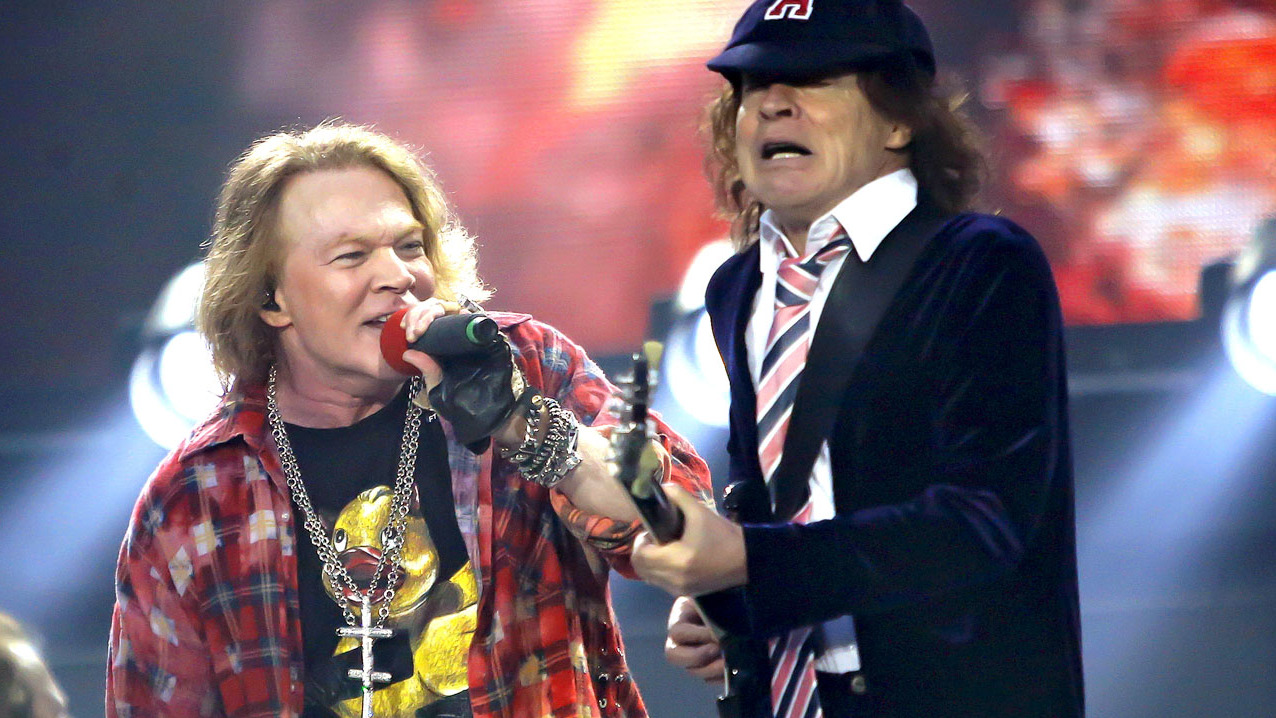 Axl Rose and Angus Young