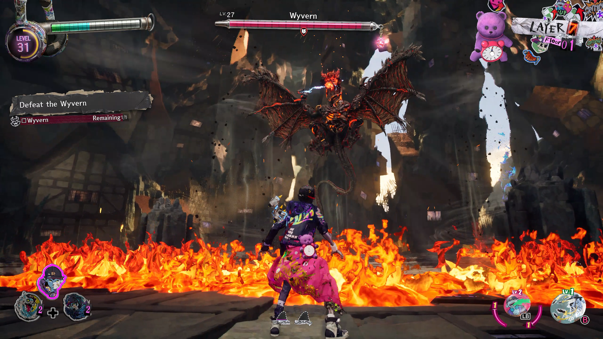 Colourful screens from an anime like game