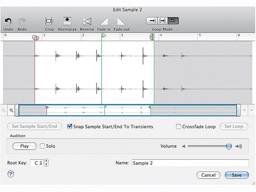 Reason's new sample editor is a streamlined joy to use - no frills, just thrills!