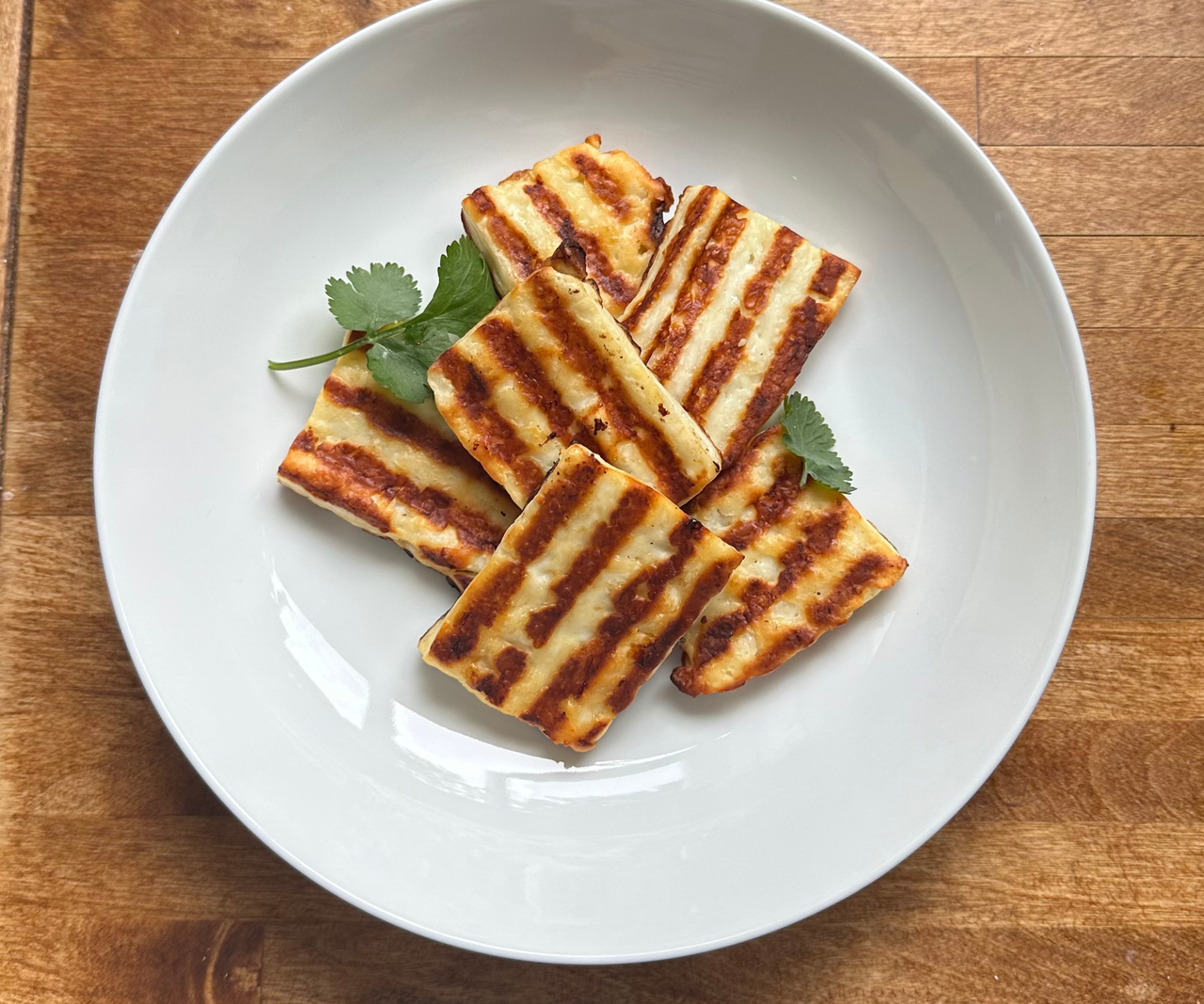 Grilled halloumi on the Ninja Woodfire Grill