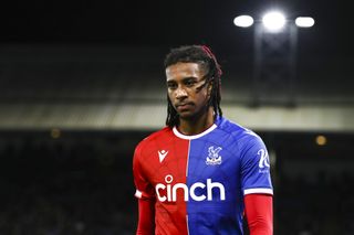 Manchester United target Michael Olise playing for Crystal Palace in the Premier League match against Brentford at Selhurst Park in London, on December 30, 2023.