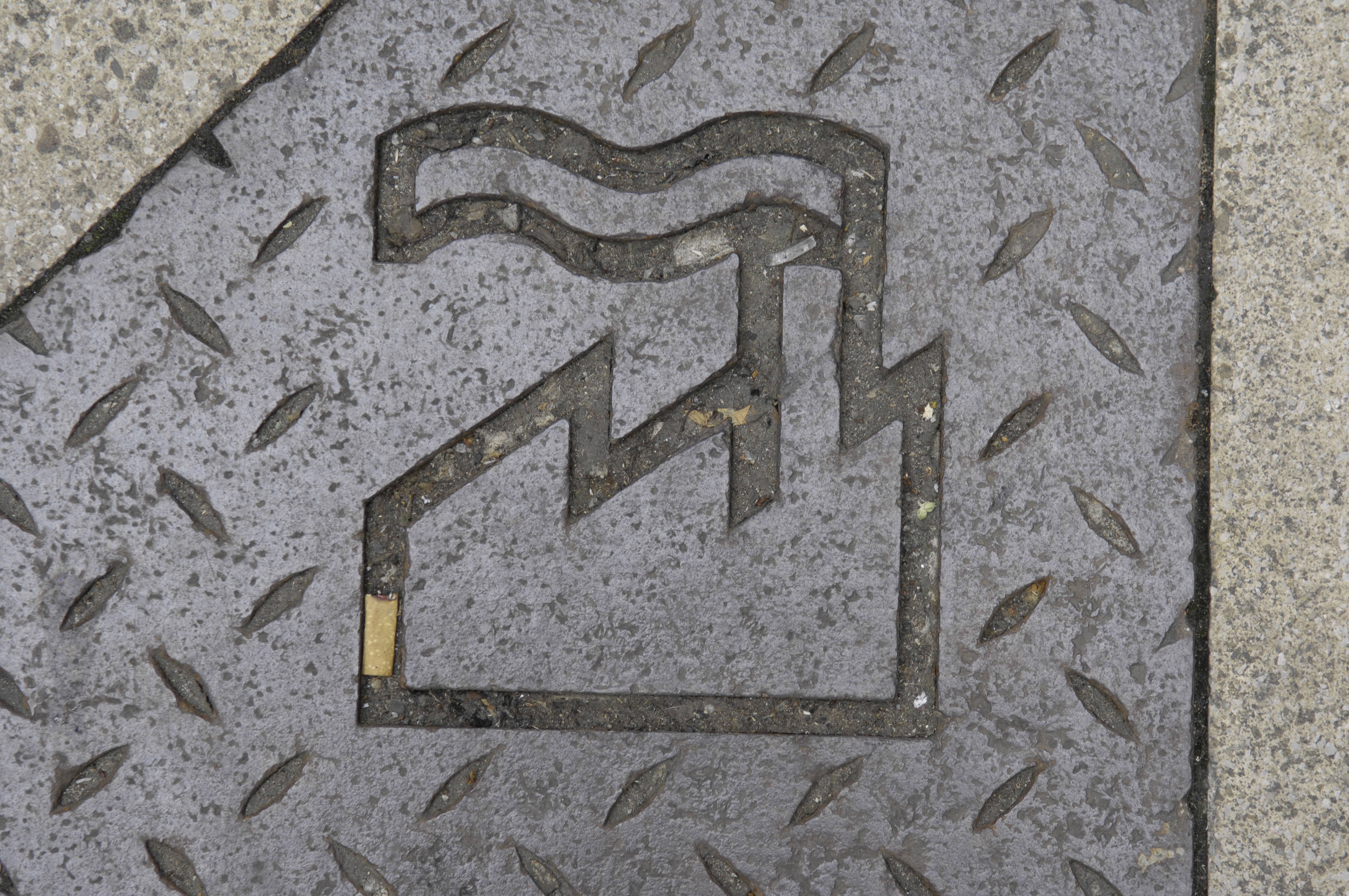 factory records logo on oldham street manchester, by Peter Saville