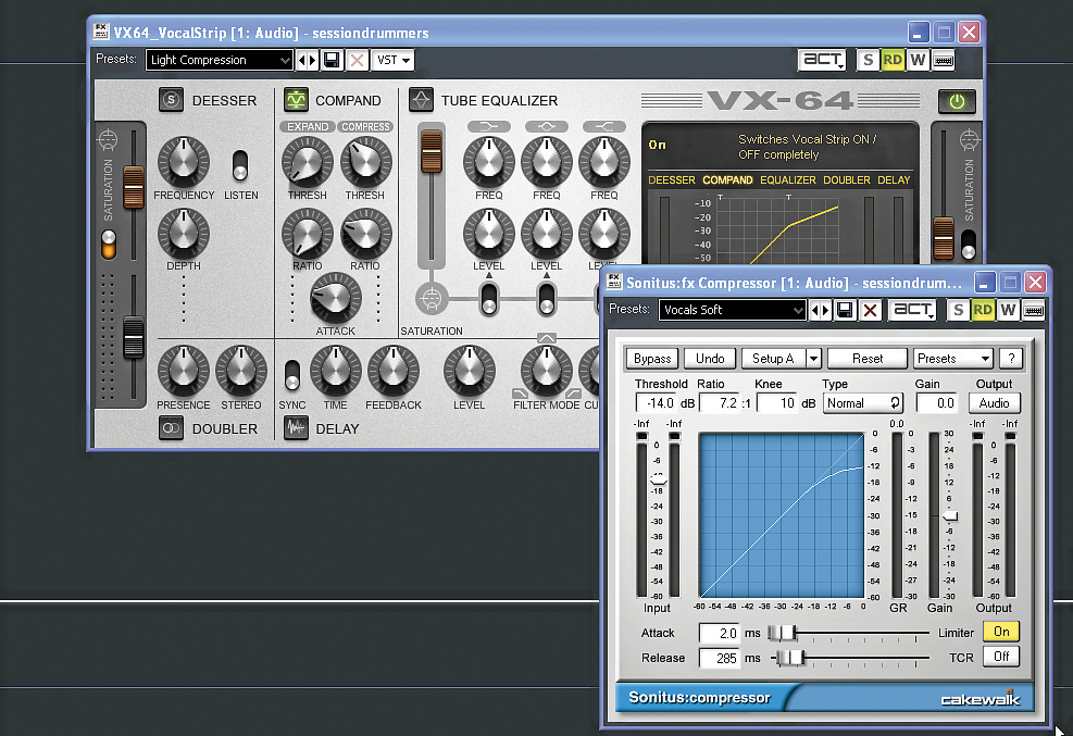 Sonar double compression