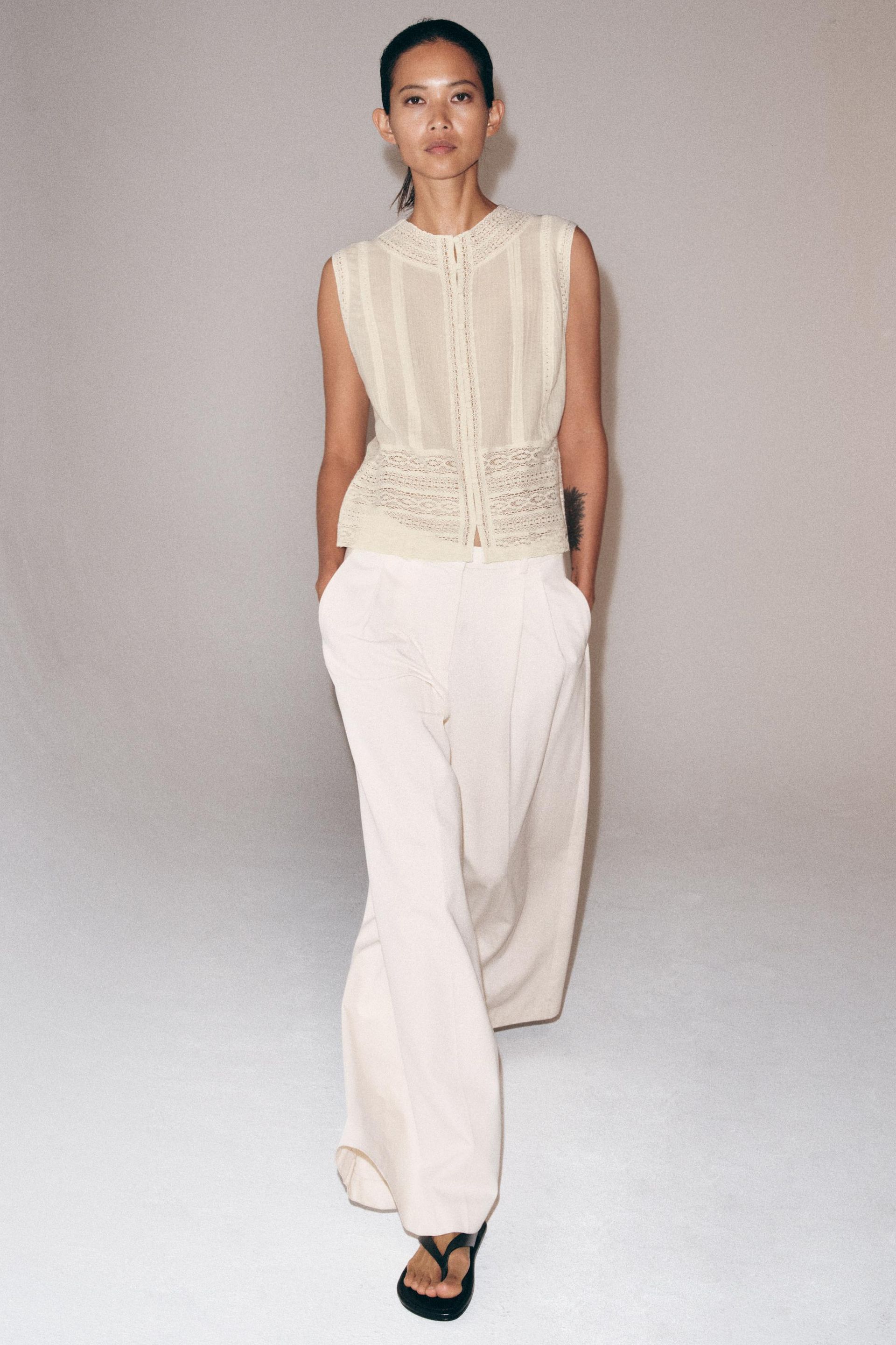 Zw Collection Lace Sleeveless Blouse
