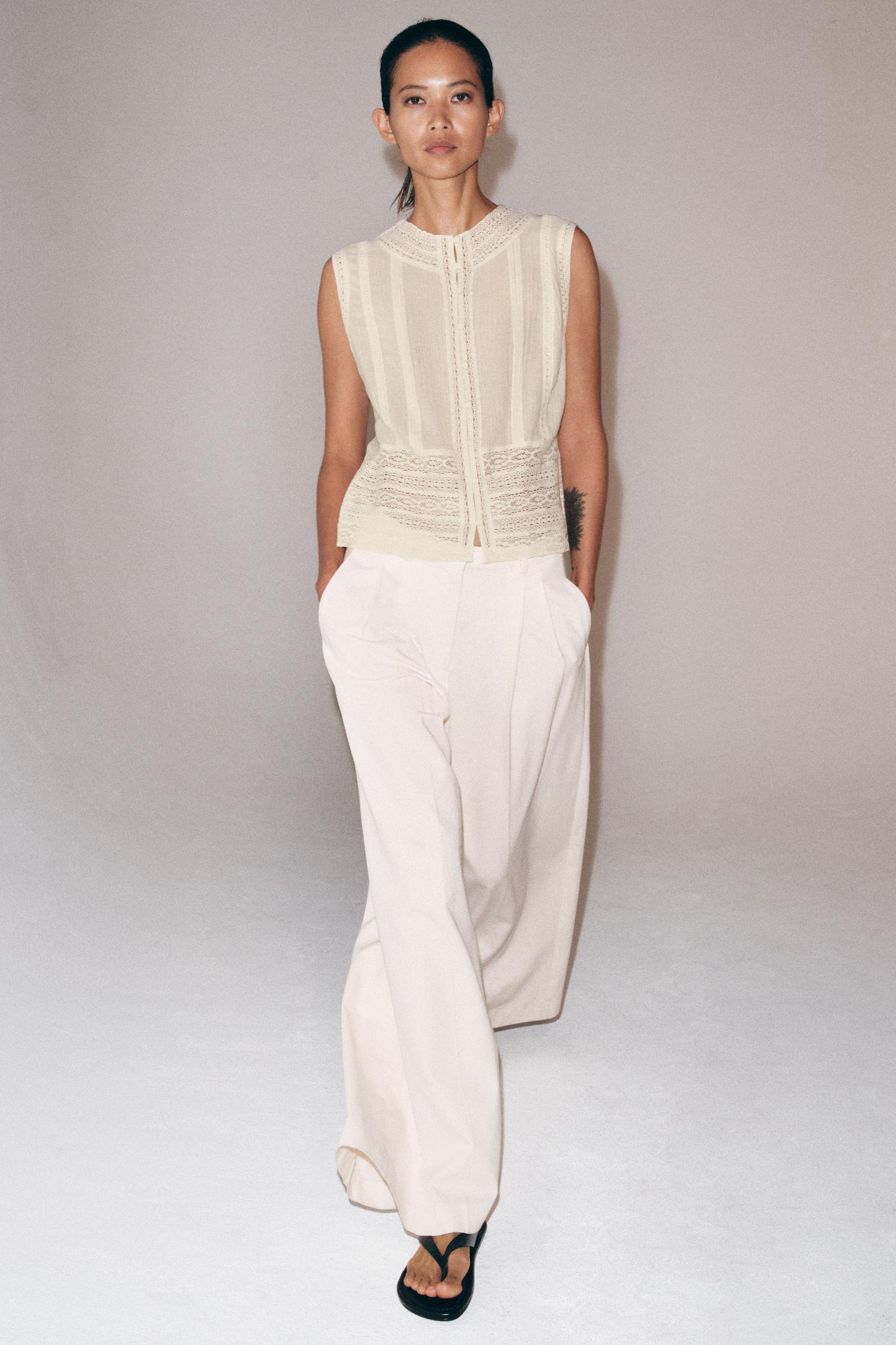 Zw Collection Lace Sleeveless Blouse