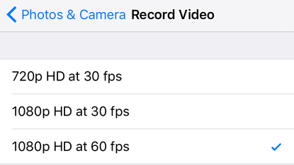 Save space on video recordings
