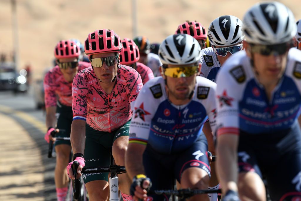 MADINAT ZAYED UNITED ARAB EMIRATES FEBRUARY 20 Sebastian Langeveld of Netherlands and Team EF Education Easypost competes during the 4th UAE Tour 2022 Stage 1 a 184km stage from Madinat Zayed to Madinat Zayed UAETour WorldTour on February 20 2022 in Madinat Zayed United Arab Emirates Photo by Tim de WaeleGetty Images